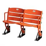 Double Wooden Orange Seat