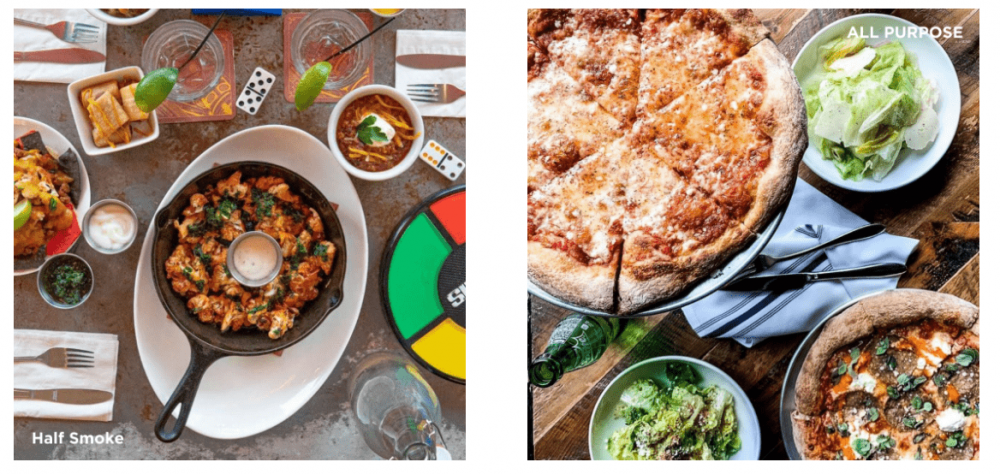 Meals from participating restaurants