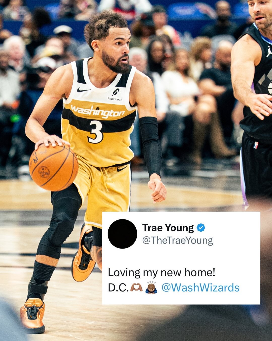 Heavy on HOME ❤️

NBA star @traeyoung made his District debut last night with the @washwizards 

Capital One Arena | #SportsCapital
