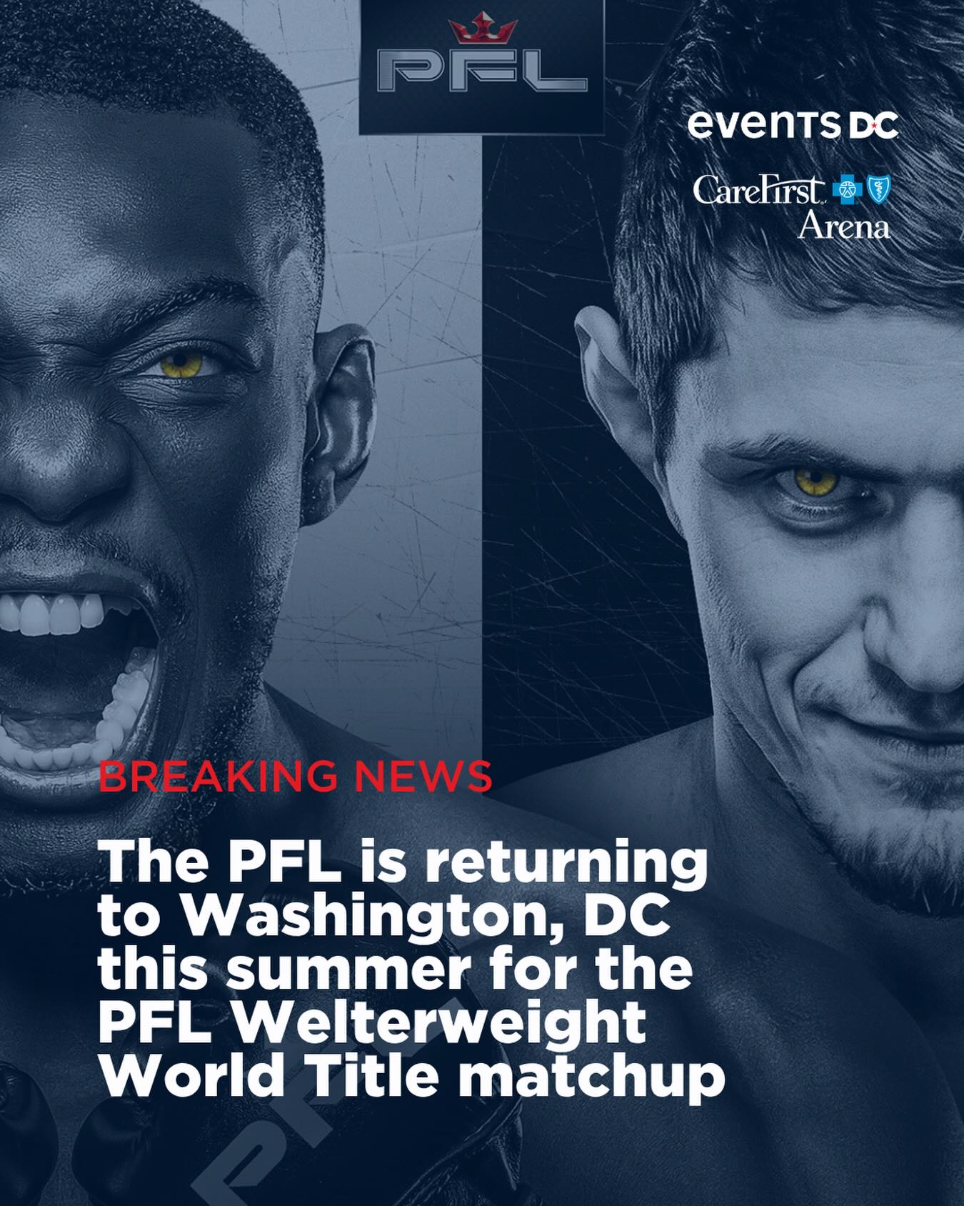 DC, ready to rumble? 

The @pflmma is returning to Washington, DC for the PFL Welterweight World Title matchup between @thad_jean and @shamil_musaev__ 

Unlock the exclusive presale with code EVENTSDC at the link in bio live now through Monday, May 18 at 
