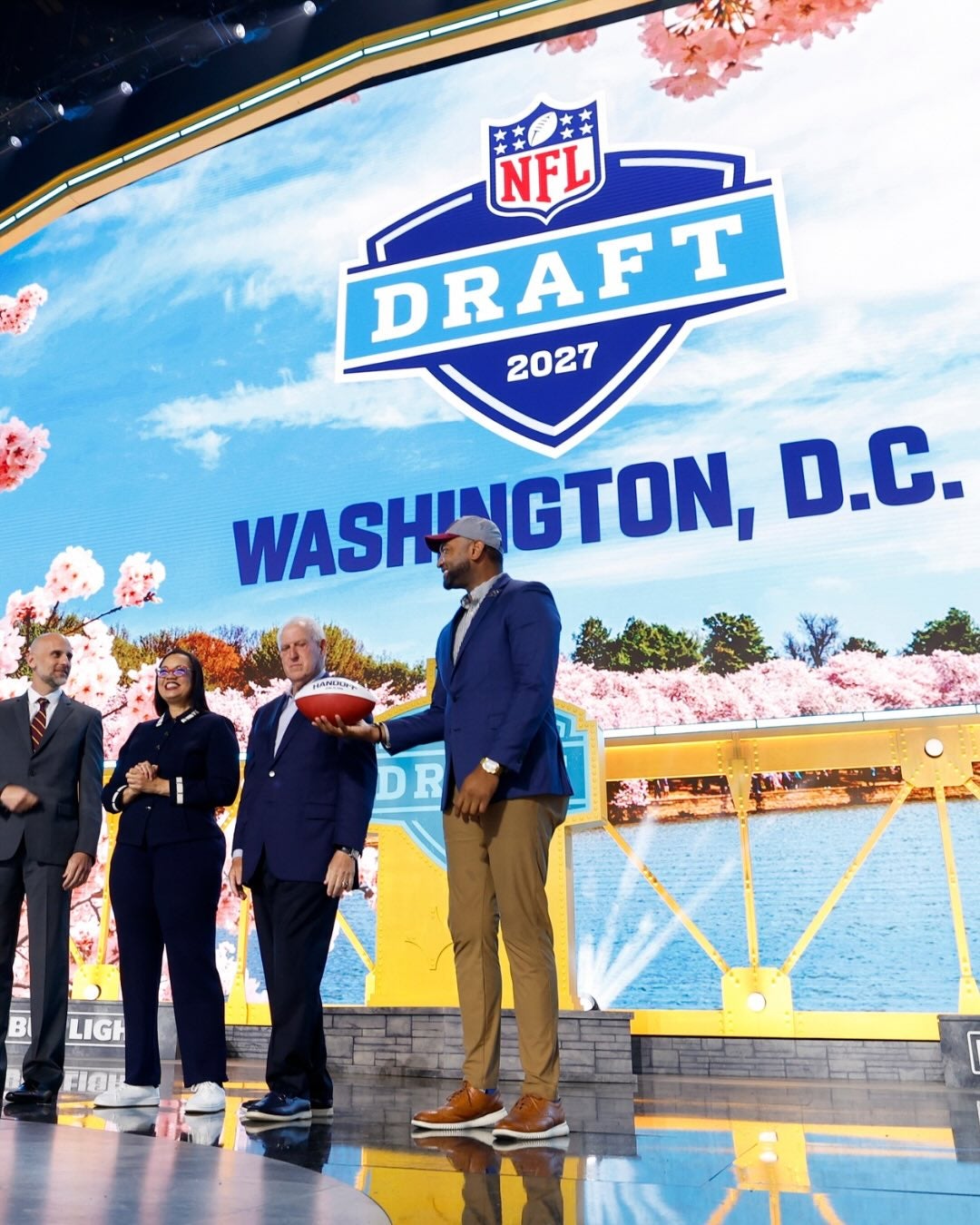 Next up: Washington, DC 

It’s official! The Sports Capital is on the clock to host the 2027 NFL Draft 

Congrats to the Steelers, the city of Pittsburgh and the NFL for an incredible 2026 event. Now, it’s our turn. Along with the Washington Commanders an