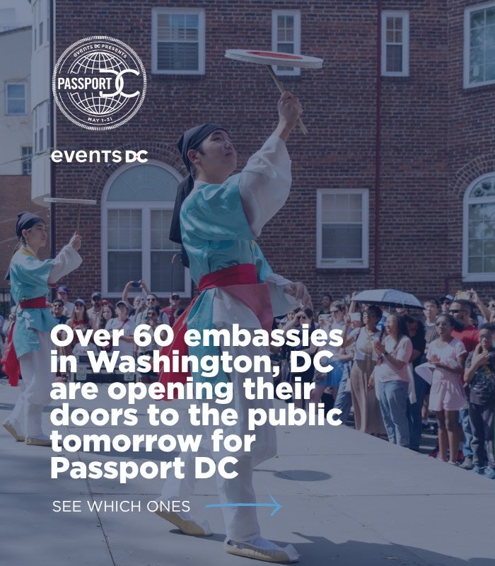 Ready to globetrot through DC? ✈️  Events DC’s Around the World Embassy Tour returns tomorrow, Saturday, May 2 from 9:00 AM to 5:00 PM. Participating embassies from Asia, Africa, North America, South America, and Oceania will open their doors to share the