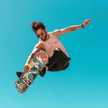 A skater in the air