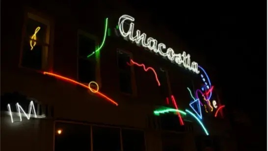 Neon sign that reads Anacostia