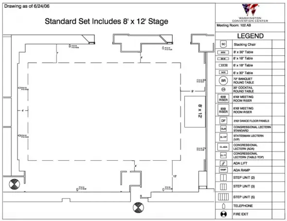Floor plan of Room 102