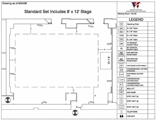 Floor plan of Room 102