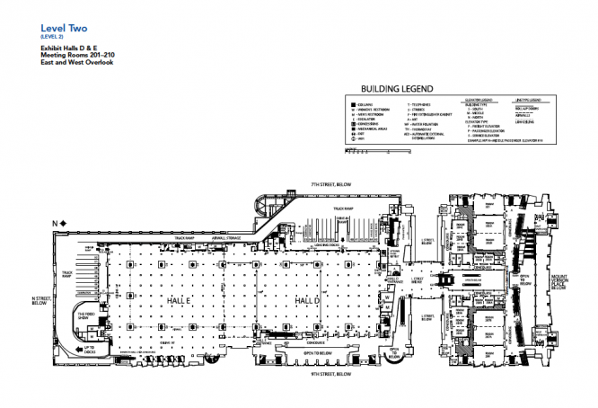 Floor Plan of Exhibit Hall DE