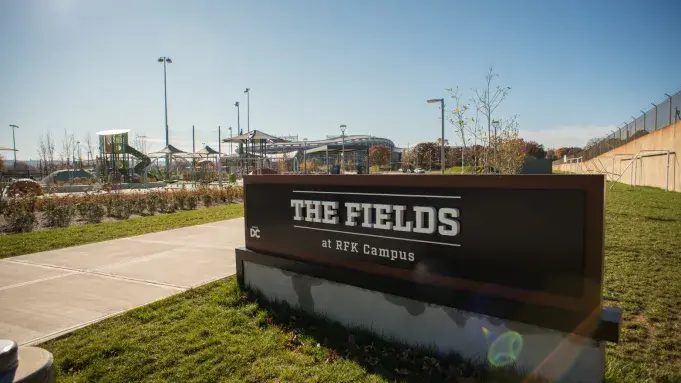 The Fields at RFK Campus Sign