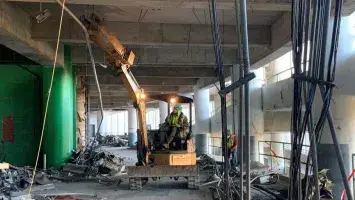 Selective Demolition inside RFK Stadium