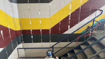 Abatement process at RFK Stadium