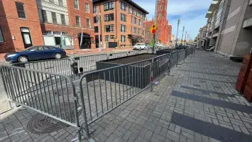Streetscape Construction outside the Walter E. Washington Convention Center.