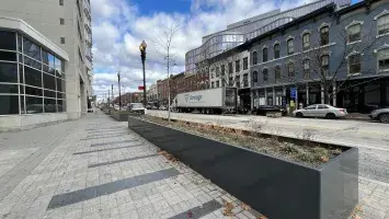 Streetscape construction.