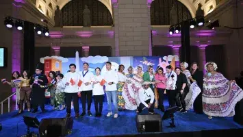 Embassy Chef Challenge chefs on stage.