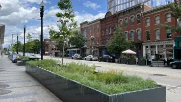 Streetscape construction (June 2024).