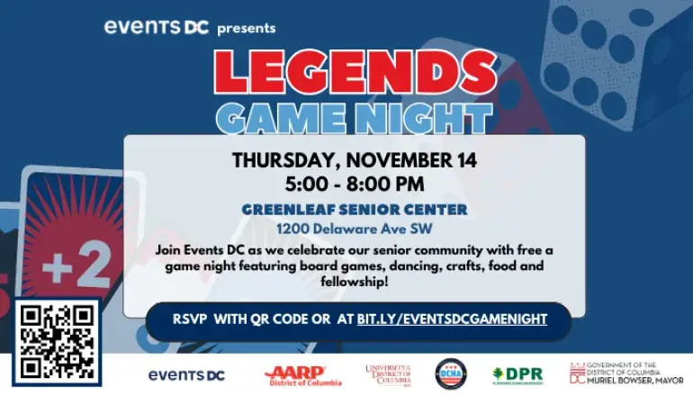 Legends Game Night at Greenleaf Senior Center | Events DC