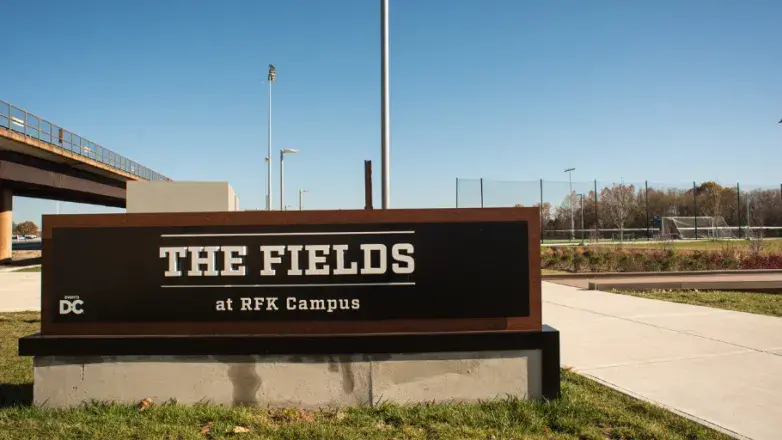 The Fields at RFK Campus sign